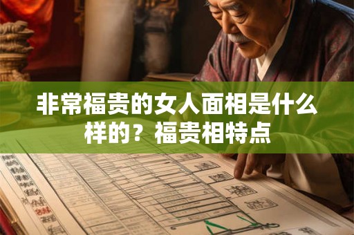 非常福贵的女人面相是什么样的？福贵相特点