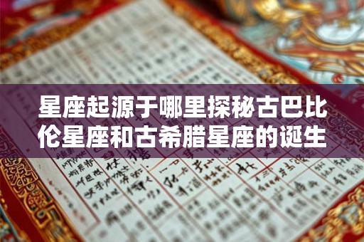 星座起源于哪里探秘古巴比伦星座和古希腊星座的诞生