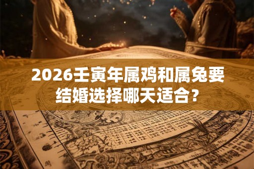 2026壬寅年属鸡和属兔要结婚选择哪天适合？