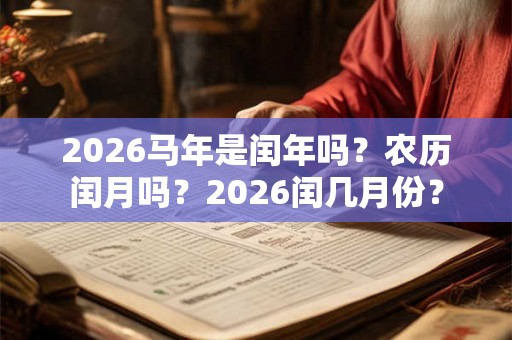 2026马年是闰年吗？农历闰月吗？2026闰几月份？