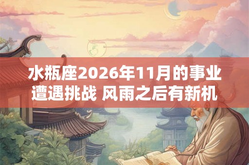 水瓶座2026年11月的事业遭遇挑战 风雨之后有新机