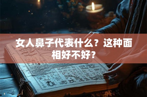 女人鼻子代表什么？这种面相好不好？
