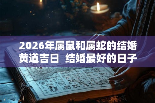 2026年属鼠和属蛇的结婚黄道吉日  结婚最好的日子
