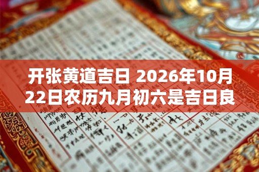 开张黄道吉日 2026年10月22日农历九月初六是吉日良辰吗 开张黄道吉日 2026年10月22日农历九月初六是吉日良辰吗