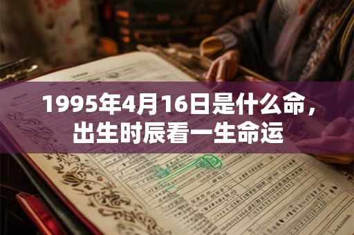 1995年4月16日是什么命，出生时辰看一生命运