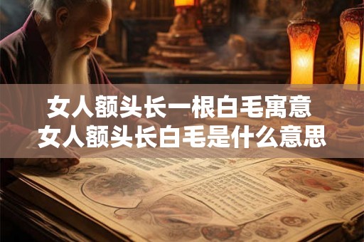 女人额头长一根白毛寓意 女人额头长白毛是什么意思