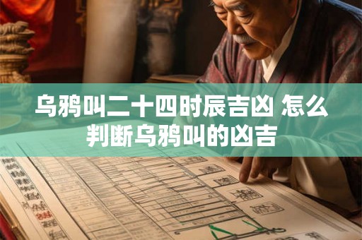 乌鸦叫二十四时辰吉凶 怎么判断乌鸦叫的凶吉