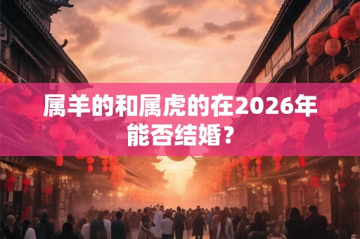 属羊的和属虎的在2026年能否结婚？