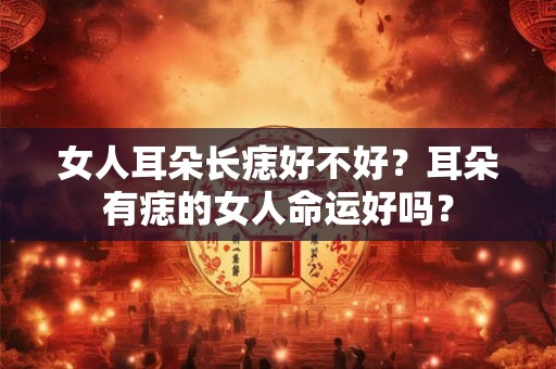 女人耳朵长痣好不好？耳朵有痣的女人命运好吗？