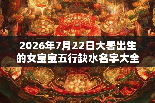 2026年7月22日大暑出生的女宝宝五行缺水名字大全！