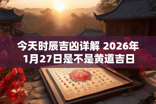 今天时辰吉凶详解 2026年1月27日是不是黄道吉日