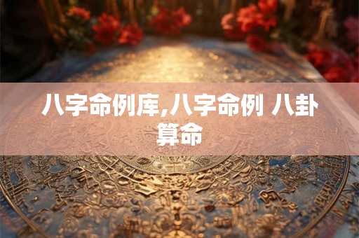 八字命例库,八字命例 八卦算命