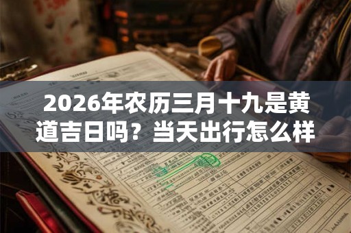 2026年农历三月十九是黄道吉日吗？当天出行怎么样？