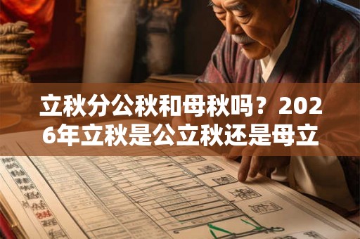 立秋分公秋和母秋吗？2026年立秋是公立秋还是母立秋？