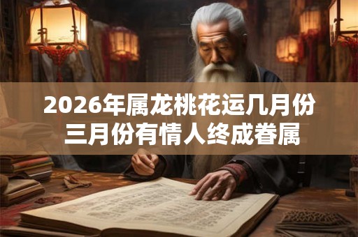 2026年属龙桃花运几月份 三月份有情人终成眷属