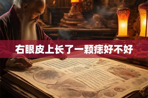 右眼皮上长了一颗痣好不好
