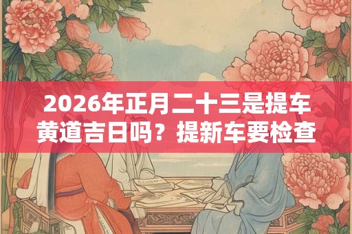 2026年正月二十三是提车黄道吉日吗？提新车要检查什么地方？