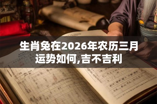 生肖兔在2026年农历三月运势如何,吉不吉利 生肖兔在2026年农历三月运势如何,吉不吉利