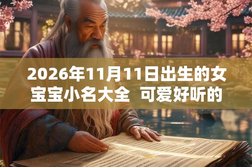 2026年11月11日出生的女宝宝小名大全  可爱好听的小名