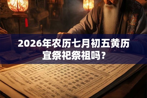 2026年农历七月初五黄历宜祭祀祭祖吗? 2026年农历七月初五黄历宜祭祀祭祖吗?