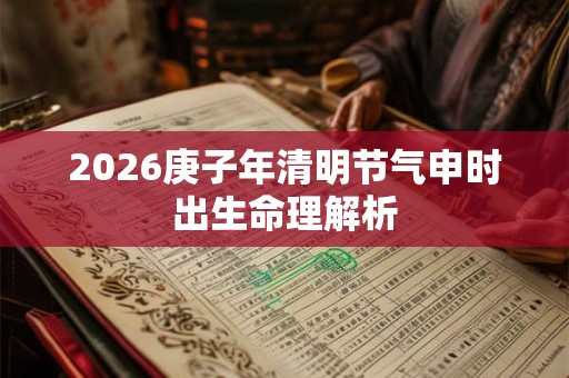 2026庚子年清明节气申时出生命理解析 2026庚子年清明节气申时出生命理解析
