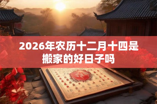 2026年农历十二月十四是搬家的好日子吗