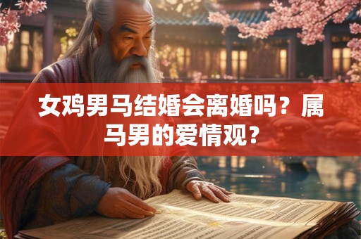 女鸡男马结婚会离婚吗？属马男的爱情观？