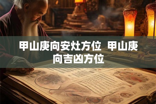 甲山庚向安灶方位  甲山庚向吉凶方位