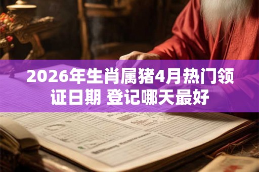2026年生肖属猪4月热门领证日期 登记哪天最好
