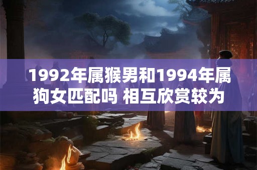 1992年属猴男和1994年属狗女匹配吗 相互欣赏较为般配