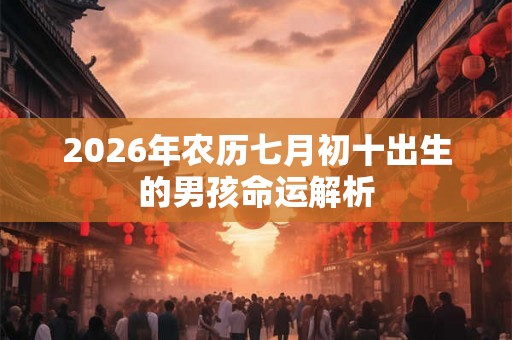 2026年农历七月初十出生的男孩命运解析 2026年农历七月初十出生的男孩命运解析