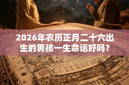 2026年农历正月二十六出生的男孩一生命运好吗? 2026年农历正月二十六出生的男孩一生命运好吗?