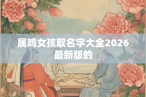 属鸡女孩取名字大全2026最新版的 属鸡女孩取名字大全2026最新版的
