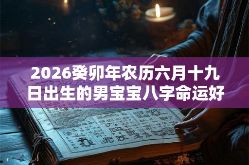 2026癸卯年农历六月十九日出生的男宝宝八字命运好不好 运势详解