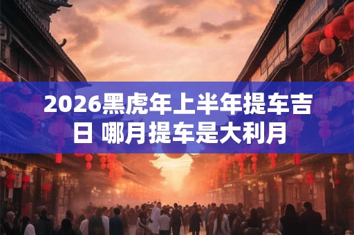 2026黑虎年上半年提车吉日 哪月提车是大利月