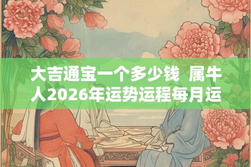 大吉通宝一个多少钱  属牛人2026年运势运程每月运程