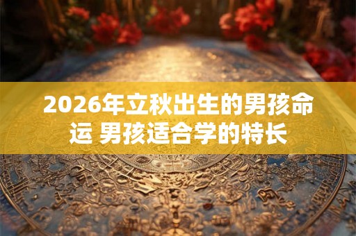 2026年立秋出生的男孩命运 男孩适合学的特长