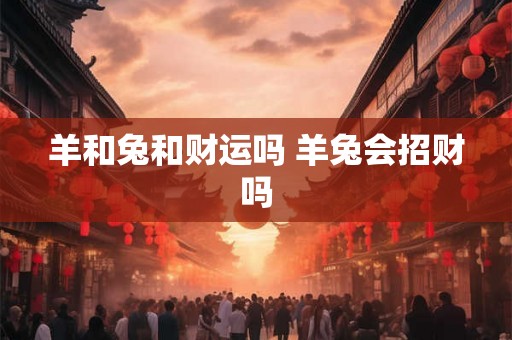 羊和兔和财运吗 羊兔会招财吗 羊和兔和财运吗 羊兔会招财吗