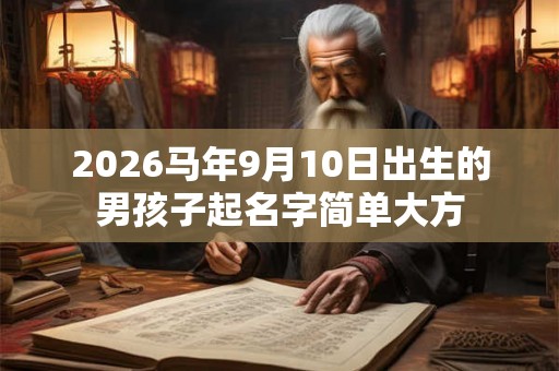 2026马年9月10日出生的男孩子起名字简单大方
