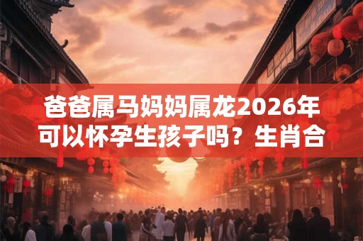 爸爸属马妈妈属龙2026年可以怀孕生孩子吗？生肖合不合？