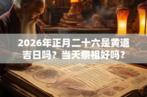 2026年正月二十六是黄道吉日吗？当天祭祖好吗？