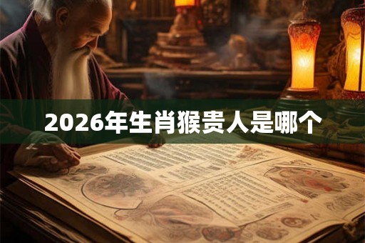 2026年生肖猴贵人是哪个