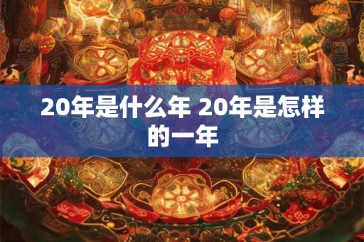 20年是什么年 20年是怎样的一年