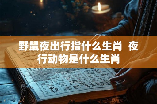 野鼠夜出行指什么生肖  夜行动物是什么生肖