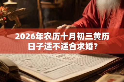 2026年农历十月初三黄历日子适不适合求婚？