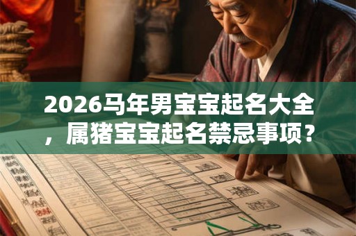 2026马年男宝宝起名大全，属猪宝宝起名禁忌事项？
