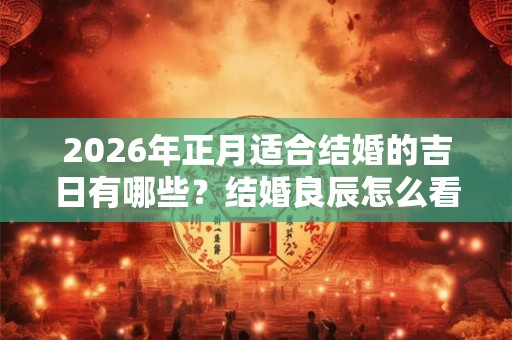 2026年正月适合结婚的吉日有哪些？结婚良辰怎么看？