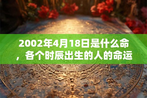 2002年4月18日是什么命，各个时辰出生的人的命运