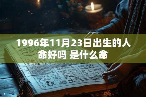 1996年11月23日出生的人命好吗 是什么命