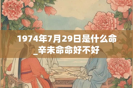 1974年7月29日是什么命_辛未命命好不好